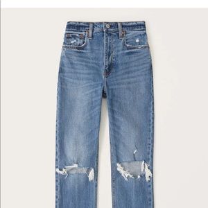 Abercrombie Ultra High Rise Ankle Straight Jeans